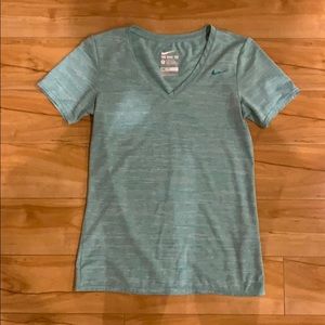 Striped Nike dri fit v neck
